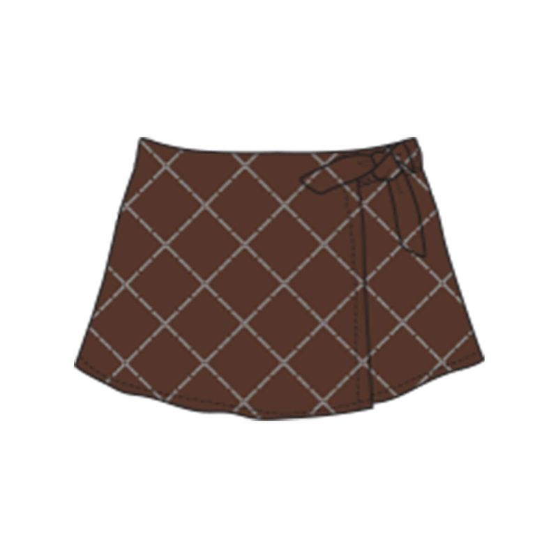 Brownie Printed Wrap Skort