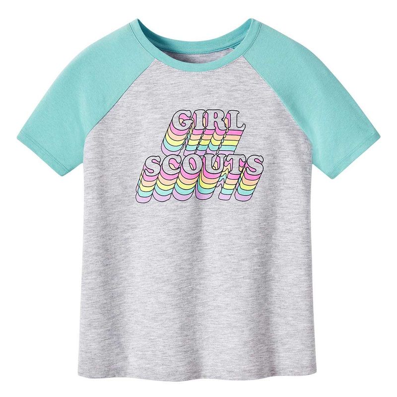 Girls' Rainbow Baseball T-Shirt
