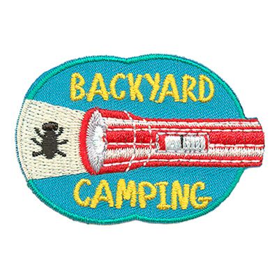 BACKYARD CAMPING FUN PATCH RED FLASHLIGHT