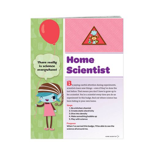 BROWNIE HOME SCIENTIST BADGE REQUIREMENTS pamphlet