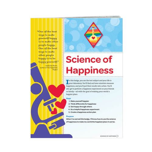 CADETTE SCIENCE OF HAPPINESS BADGE REQUIREMENTS pamphlet