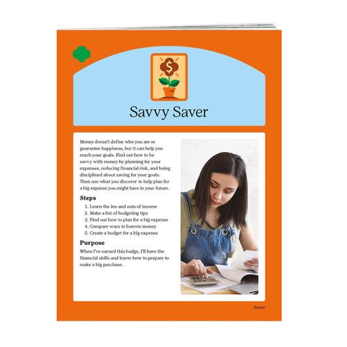 SENIOR SAVVY SAVER BADGE REQUIREMENTS pamphlet