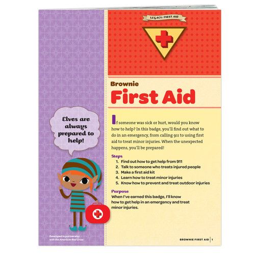 Brownie First Aid Badge Requirement Pamphlet