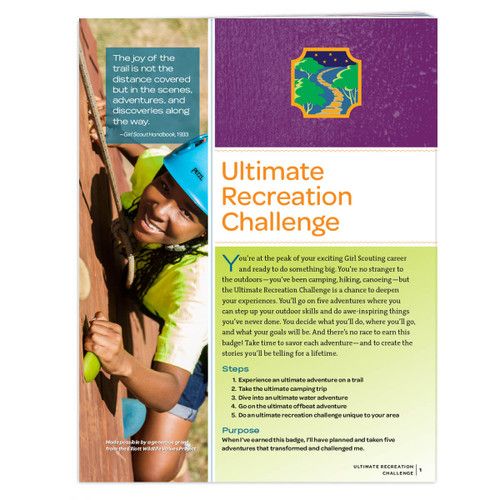 AMBASSADOR ULTIMATE RECREATION CHALLENGE BADGE PAMPHLET