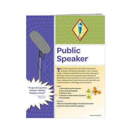 CADETTE PUBLIC SPEAKER BADGE REQUIREMENTS pamphlet