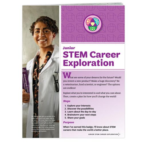 Junior STEM Career Exploration Badge Requirements Pamphlet