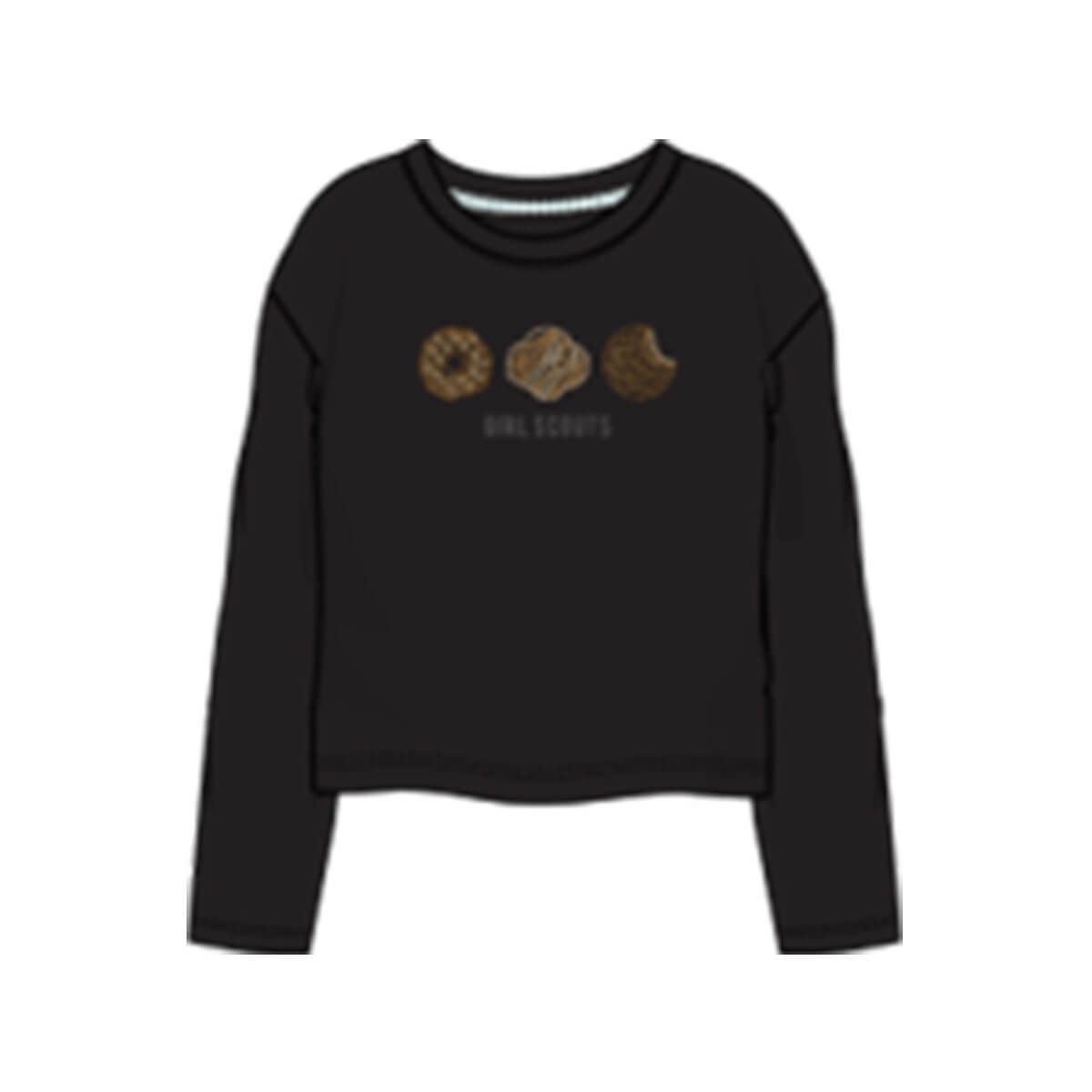 Rhinestone Cookie Long Sleeve T-Shirt - Women's, Size: XS