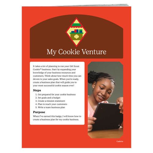 CADETTE MY COOKIE VENTURE BADGE REQUIREMENTS pamphlet