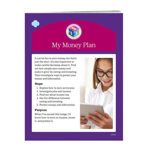 JUNIOR MY MONEY PLAN BADGE REQUIREMENTS pamphlet