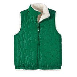 Trefoil Reversible Puffer Vest - Girls, Size: XS