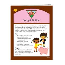BROWNIE BUDGET BUILDER BADGE REQUIREMENTS pamphlet