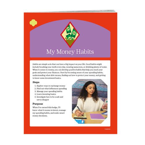 CADETTE MY MONEY HABITS BADGE REQUIREMENT pamphlet