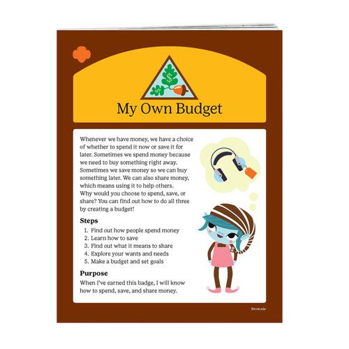 BROWNIE MY OWN BUDGET BADGE REQUIREMENTS pamphlet