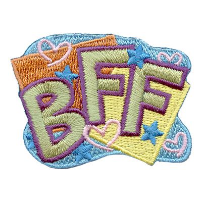 BFF FUN PATCH stars and hearts