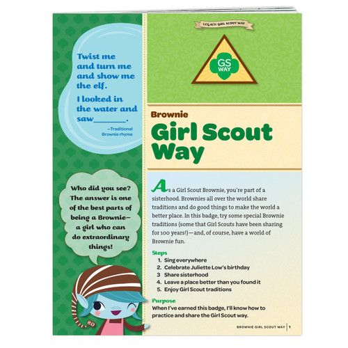 Brownie Girl Scout Way Badge Requirement Pamphlet