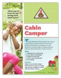 Brownie Cabin Camper Badge Requirements Pamphlet