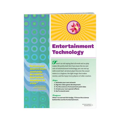 JUNIOR ENTERTAINMENT TECHNOLOGY BADGE REQUIREMENTS pamphlet