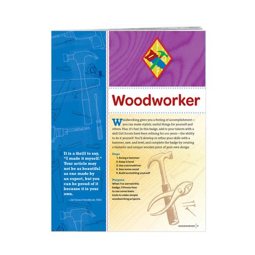 CADETTE WOODWORKER BADGE REQUIREMENTS pamphlet