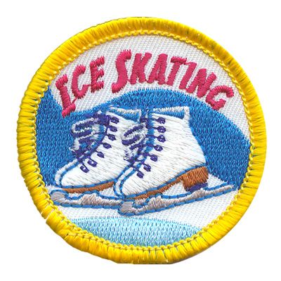 Ice Skating  - (Yellow Border) Fun Patch