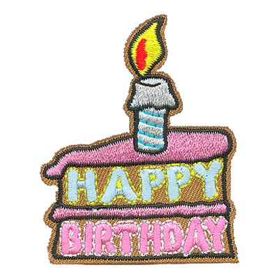 Happy Birthday - (Cake Slice) Fun Patch