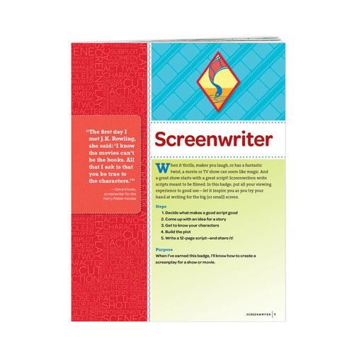 Cadette Screenwriter Badge Requirements pamphlet