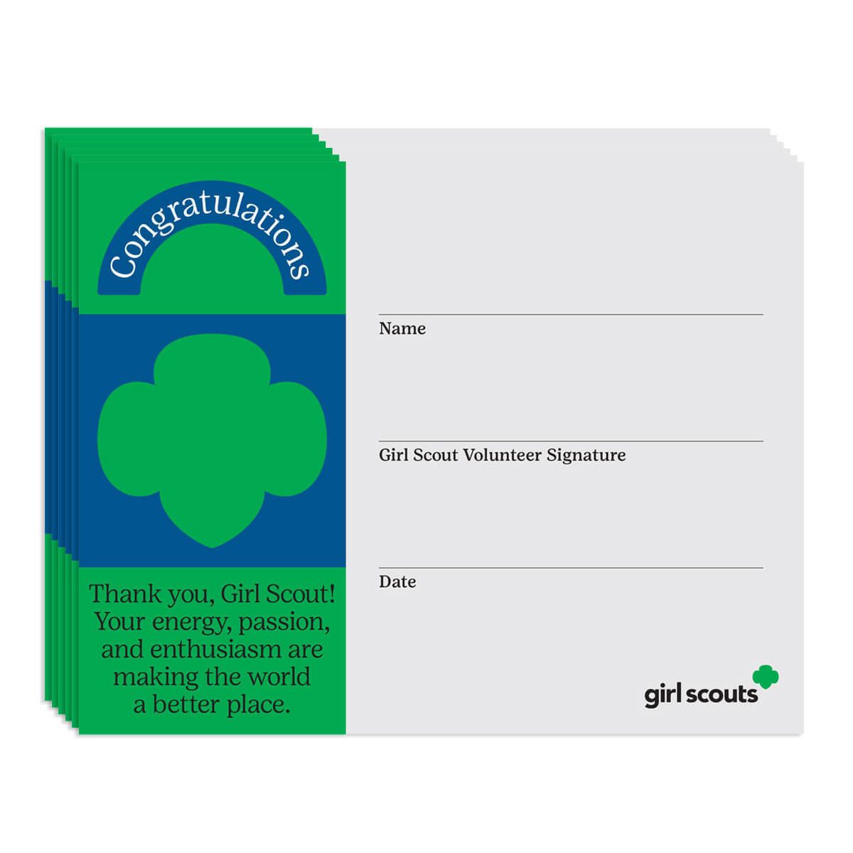 Girl Scout Bridging Certificate - Single