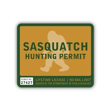 Sticker, Oregon Sasquatch Permit
