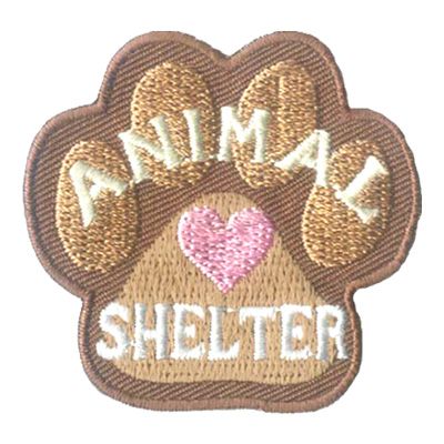 Animal Shelter - (Brown Paw) Fun Patch