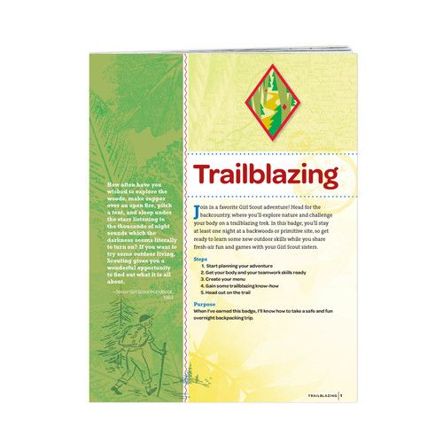 CADETTE TRAILBLAZING BADGE REQUIREMENTS pamphlet