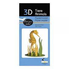 3-D PAPER MODEL, Seahorse