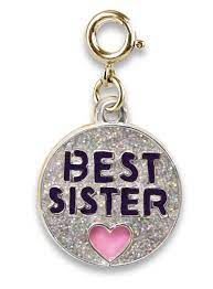 Charm It Gold Glitter Best Sister