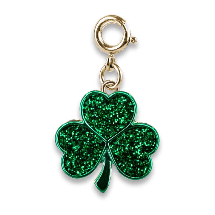 Charm It Gold Glitter Shamrock