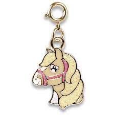 Charm It Gold Glitter Horse