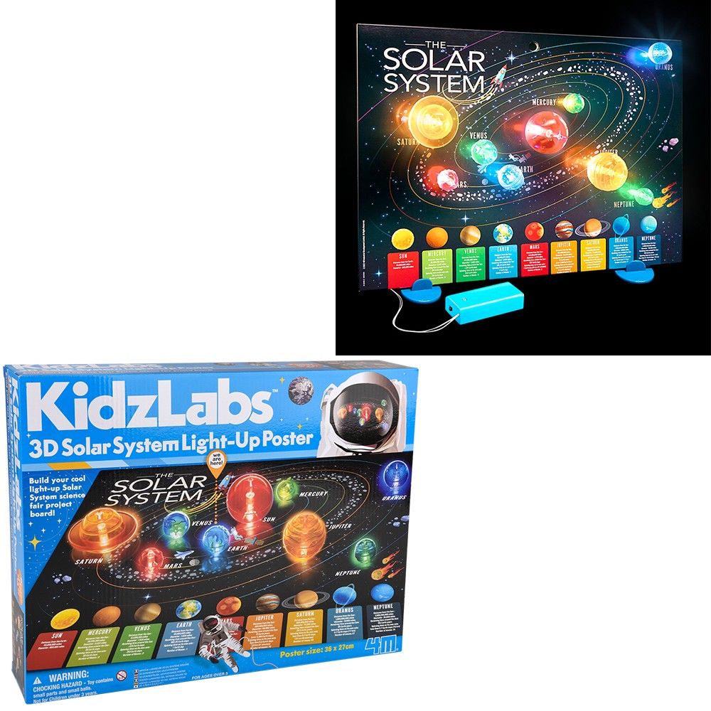 KIDZLABS SOLAR SYSTEM LIGHT-UP POSTER