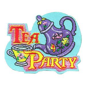 TEA PARTY FUN PATCH purple teapot