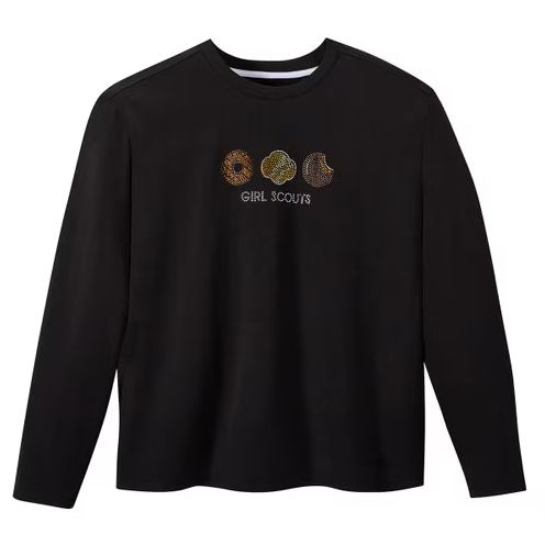 Rhinestone Cookie Long Sleeve T-Shirt - Women's