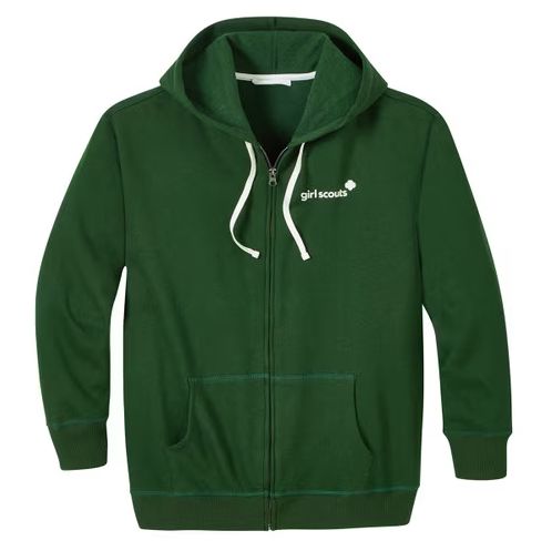 Green Zip-Up Hoodie – Adult