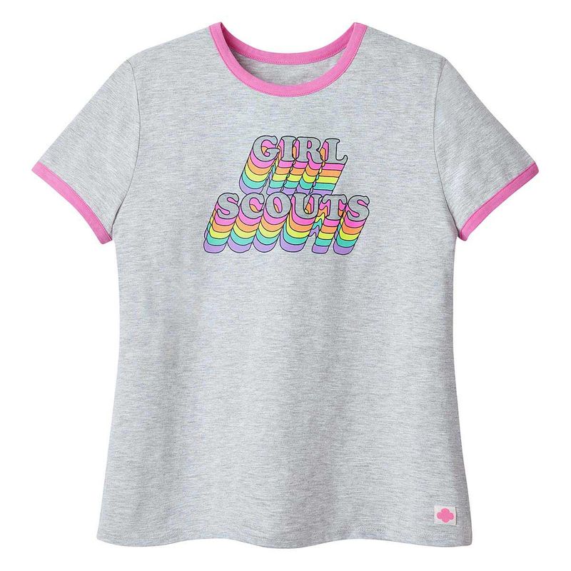 Women's Rainbow Ringer T-Shirt