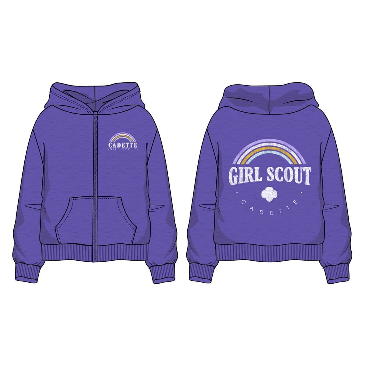 Cadette Buttery Soft Zip Up Hoodie, Size: XXS