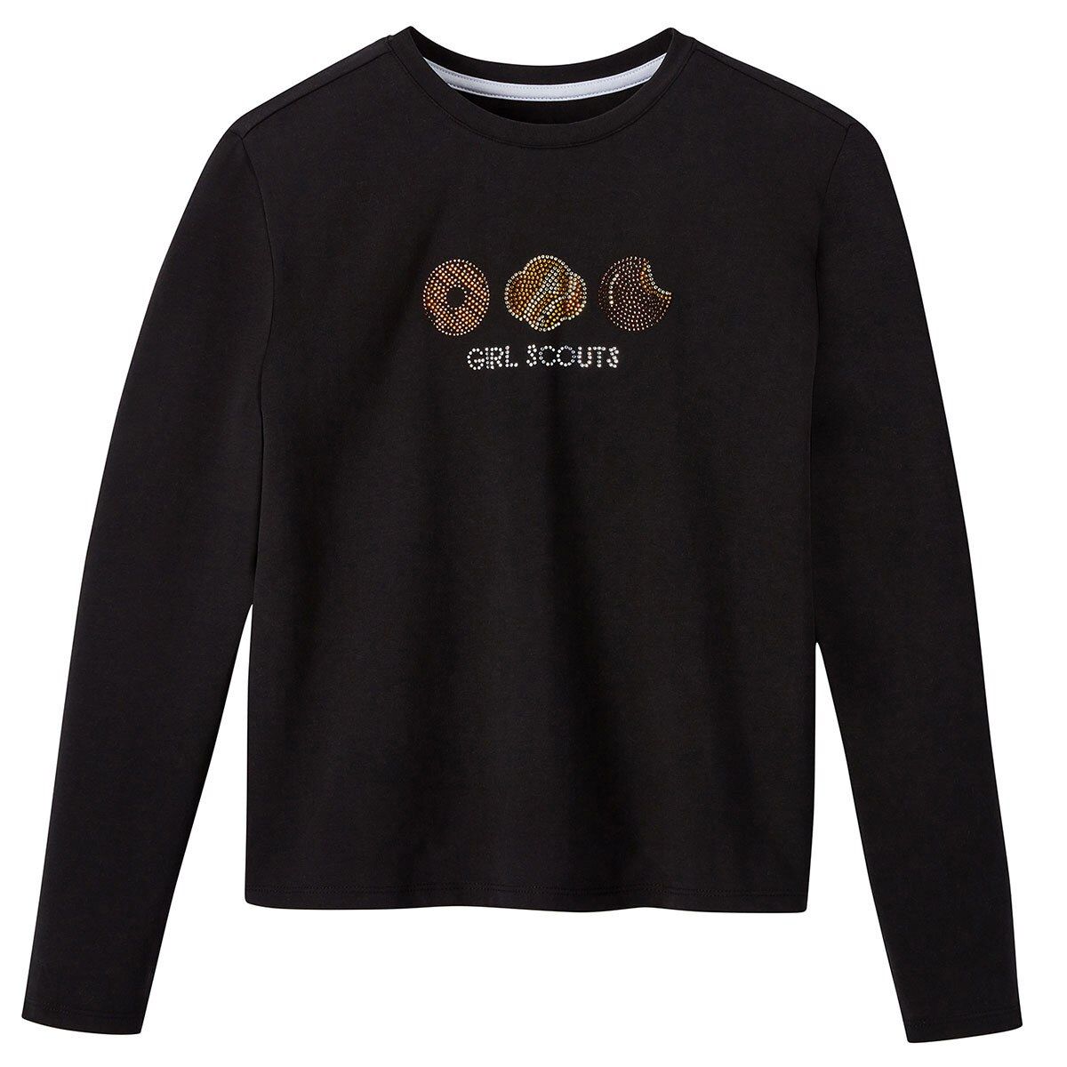 Rhinestone Cookie Long Sleeve T-Shirt - Girls, Size: XS