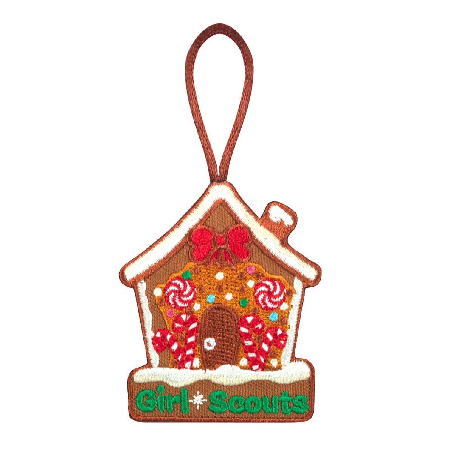 Girl Scouts Gingerbread House Patch Ornament