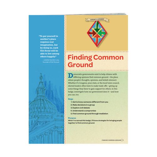 CADETTE FINDING COMMON GROUND BADGE REQ