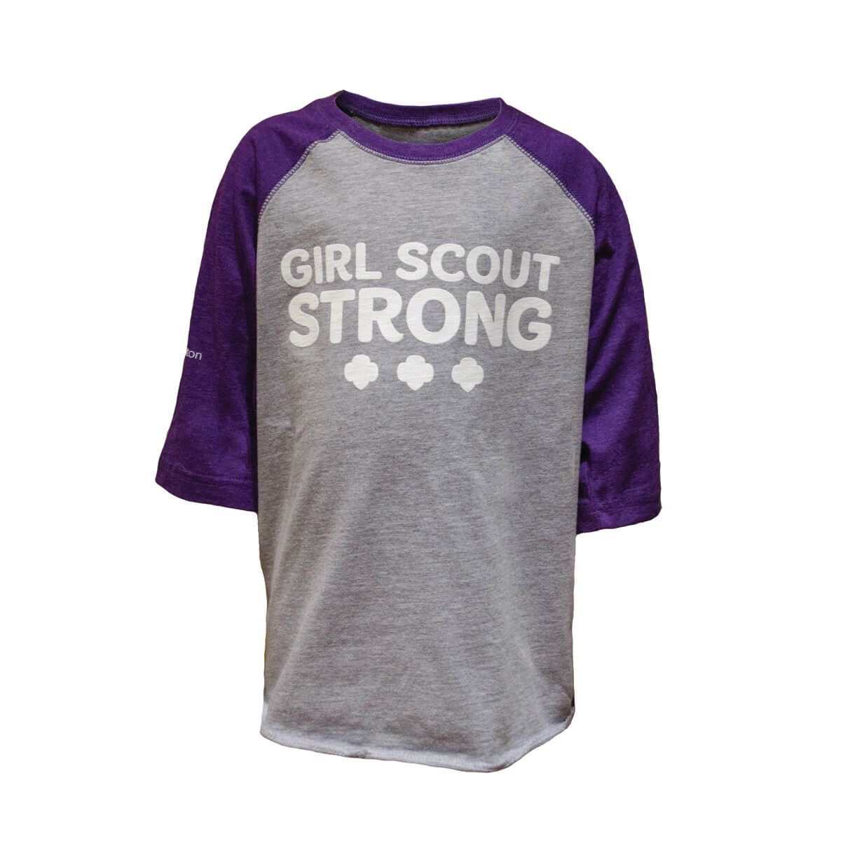 GIRL SCOUT STRONG BASEBALL TEE YOUTH - SM