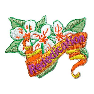 REDEDICATION FUN PATCH white flowers- DNO
