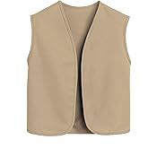C/S/A Vest P/C Twill Khaki Teen Size 3X