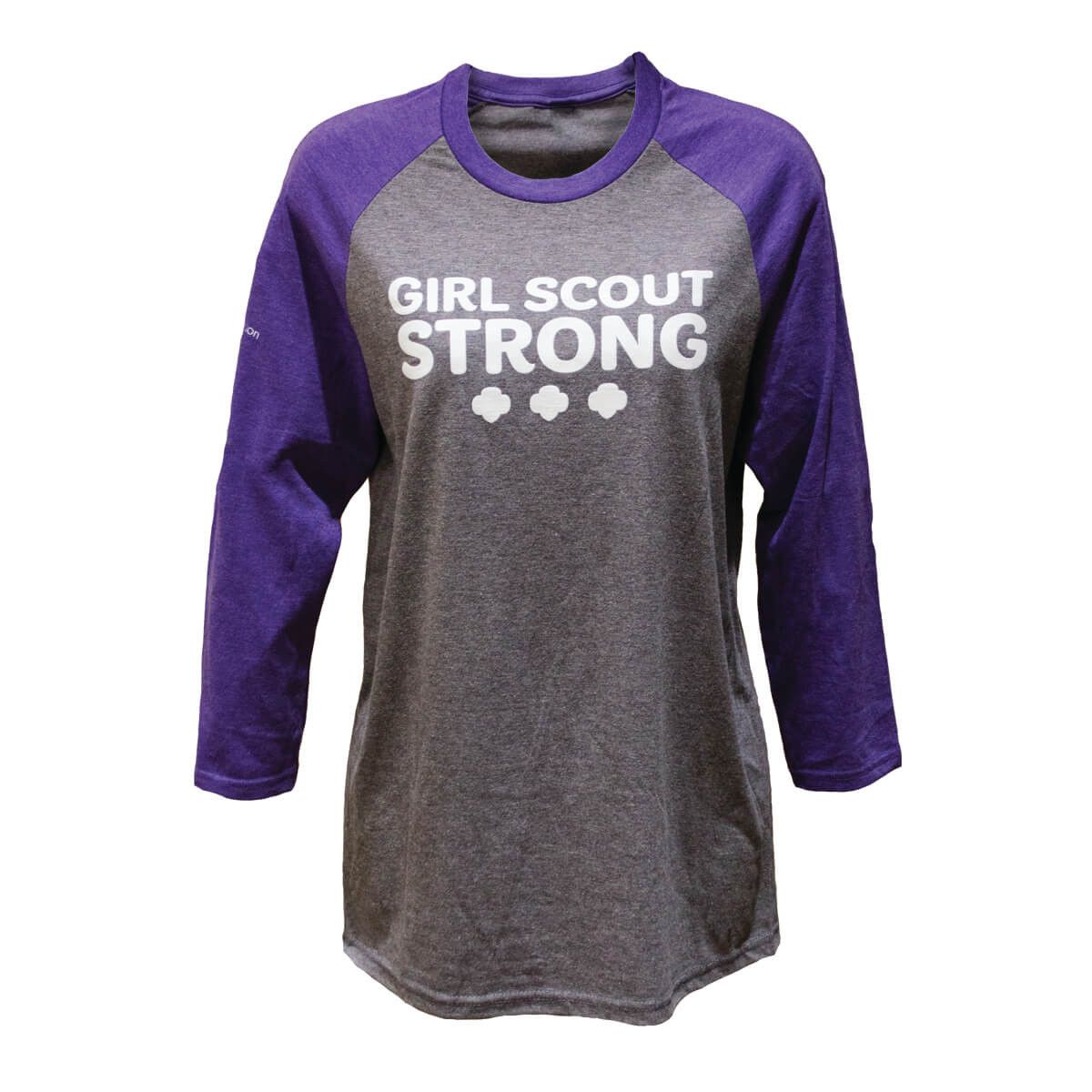 GIRL SCOUT STRONG BASEBALL TEE MISSY - SM