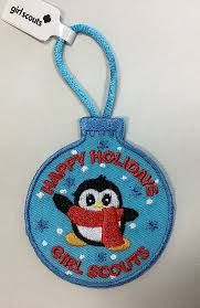 Girl Scouts Happy Holidays Penguin Patch Ornament