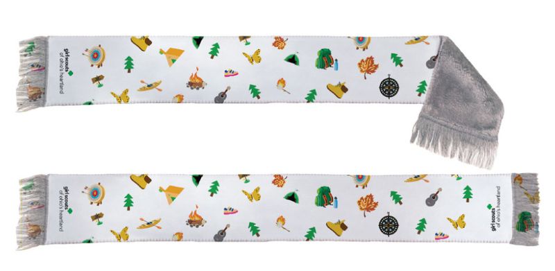 Sherpa Scarf Camp Print with GSOSW logo