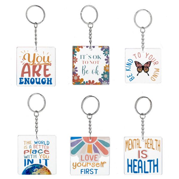 ACRYLIC BLOCK KEY RING