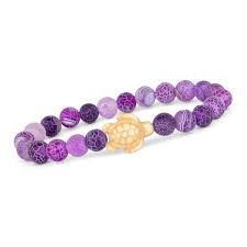 Sea Turtle Coral Reef Violet- Fahlo Bracelet
